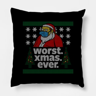 Worst Christmas Ever Funny Ugly Christmas Sweater Pillow