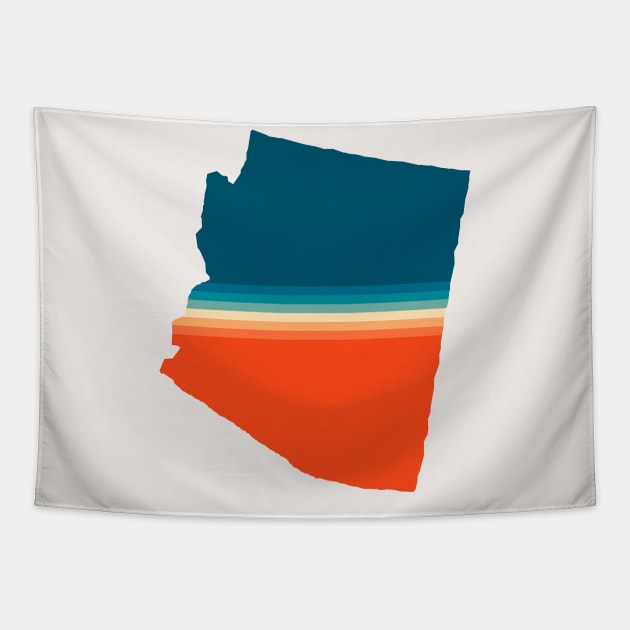 Arizona State Retro Map Tapestry by n23tees