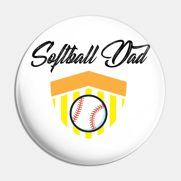 Softball And Dad For Men - Fathers Day Gifts Pin by chrizy1688