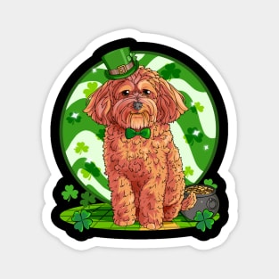 Cockapoo Dog St Patricks Day Leprechaun Magnet