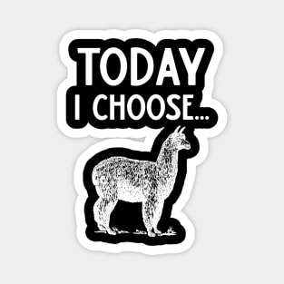 Today I Choose Alpacas Magnet