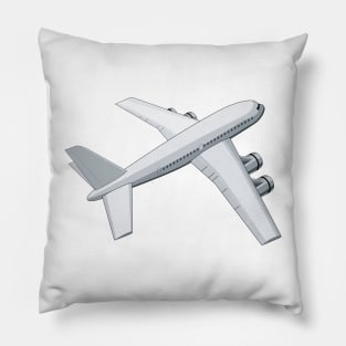 Jetliner Top View Retro Pillow