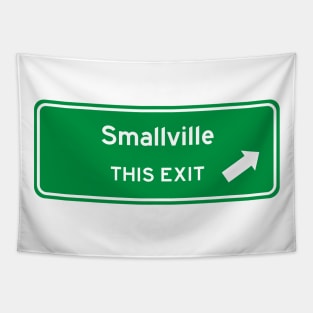 Smallville Highway Exit Sign Tapestry