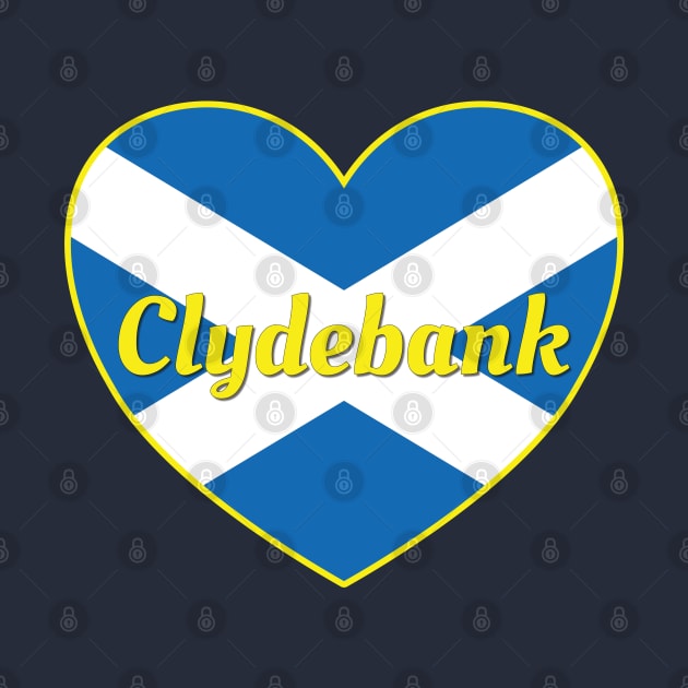 Clydebank Scotland UK Scotland Flag Heart by DPattonPD