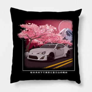 Toyota GT86 under Sakura Tree JDM Car Pillow