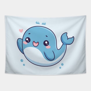 Whale Waving Hello Tapestry
