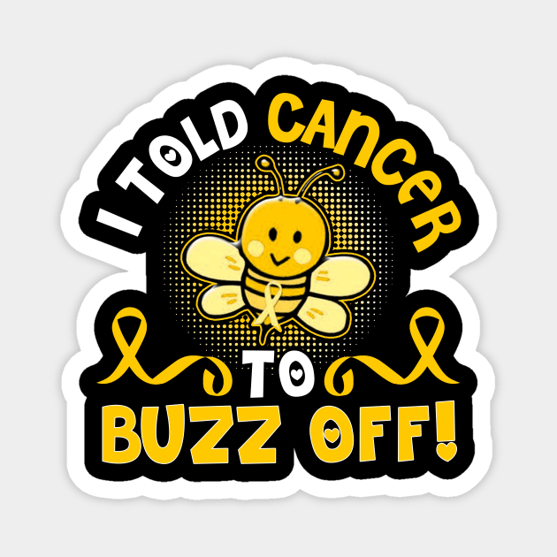 funny bone cancer bee warrior Magnet by TeesCircle