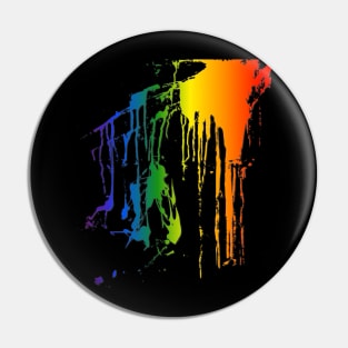 Gay Rainbow Paint Splash Pin