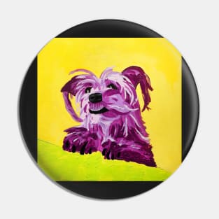 Purple Yorkie - Yes, Please Pin