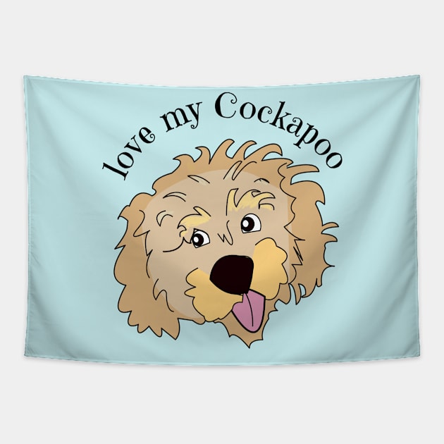 Love my Cockapoo Tapestry by designInk