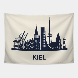 Kiel City Skyline Tapestry