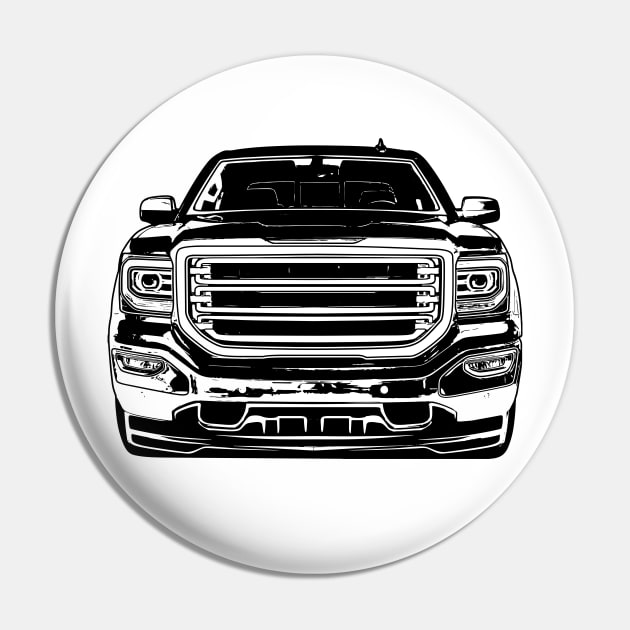 Sierra 1500 SLT Sketch Art Pin by DemangDesign