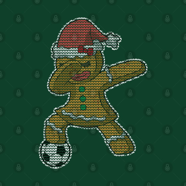 Gingerbread Girl Soccer Player Christmas Knit Pattern by E