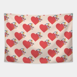 Blooming Hearts Scale Tapestry