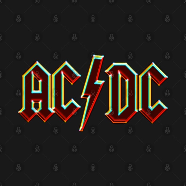 ACDC Retro Glowing Neon by Mr.FansArt