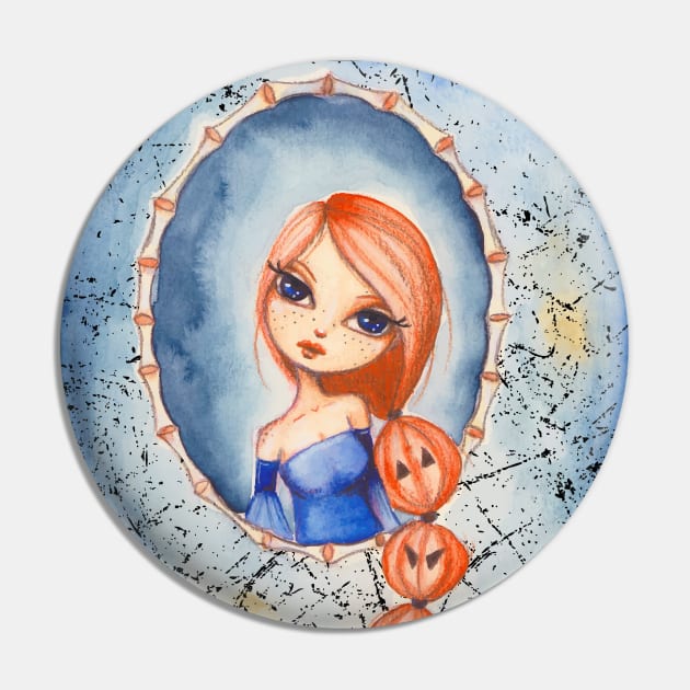 Pumpkins In Her Hair Pin by LittleMissTyne