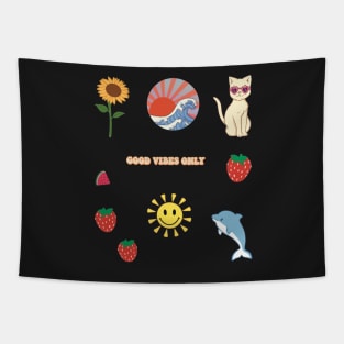 Pack cute summer stickers Tapestry