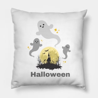 Ghosts at Halloween night Pillow