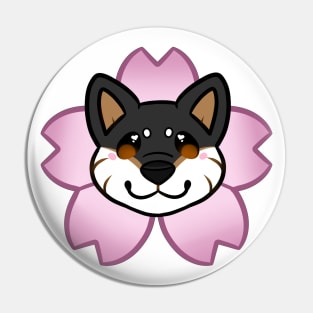 Sakura Shiba Inu - Black and Tan Pin