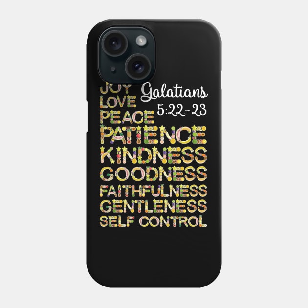 The Fruit of The Spirit - Christian Bible Verse Phone Case by folidelarts