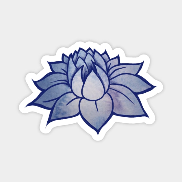Lotus Blossom Art Magnet by bubbsnugg