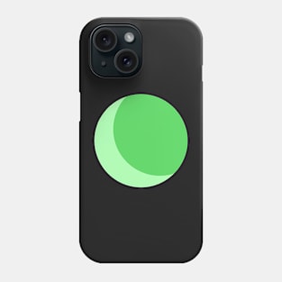 Green Circles on a Black Backdrop Design Pattern, made by EndlessEmporium Phone Case