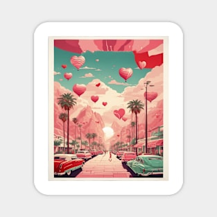 Las Vegas Nevada Valentine's Day Vintage Retro Magnet