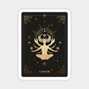 Cancer Zodiac Sign Metallic Magnet