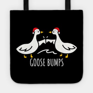 Goose Bumps Christmas Santa Hat  -  Goosebumps Humorous Pun Design for Dad Joke lovers Tote