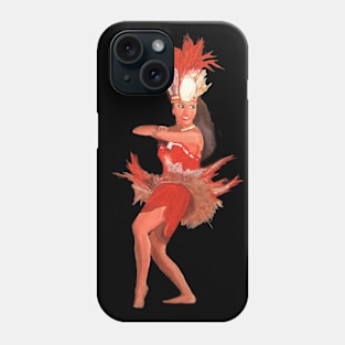 Colorful Polynesian Dancer in Feathers Phone Case