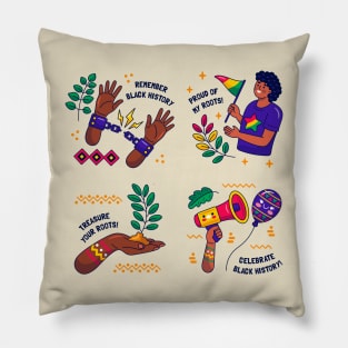 Black history Concept Pillow