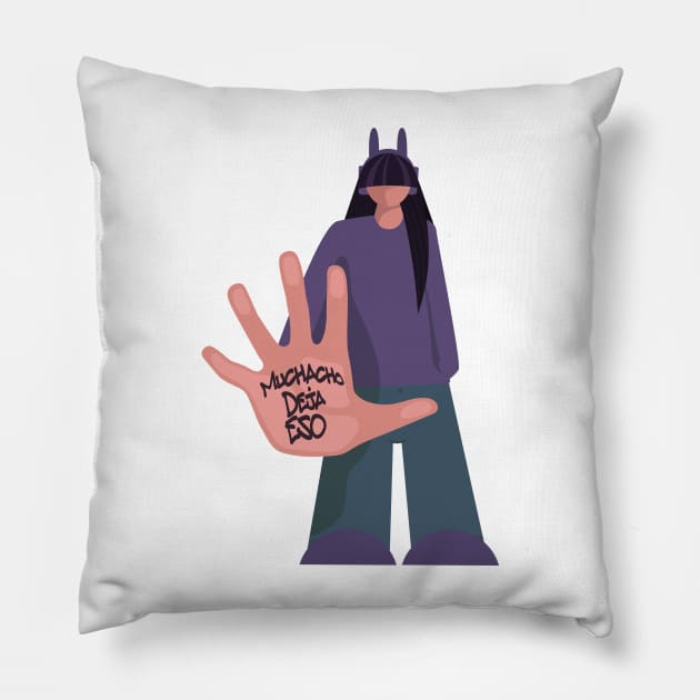 Bad Bunny - Muchacho Deja Eso! Pillow by emiliapapaya