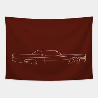 1970 Cadillac Coupe De Ville - profile stencil, white Tapestry