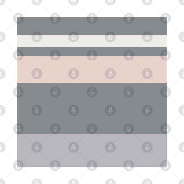 A gorgeous jumble of Very Light Pink, Grey, Silver and Light Grey stripes. by Sociable Stripes
