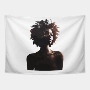 Afrocentric Woman Nature Tapestry