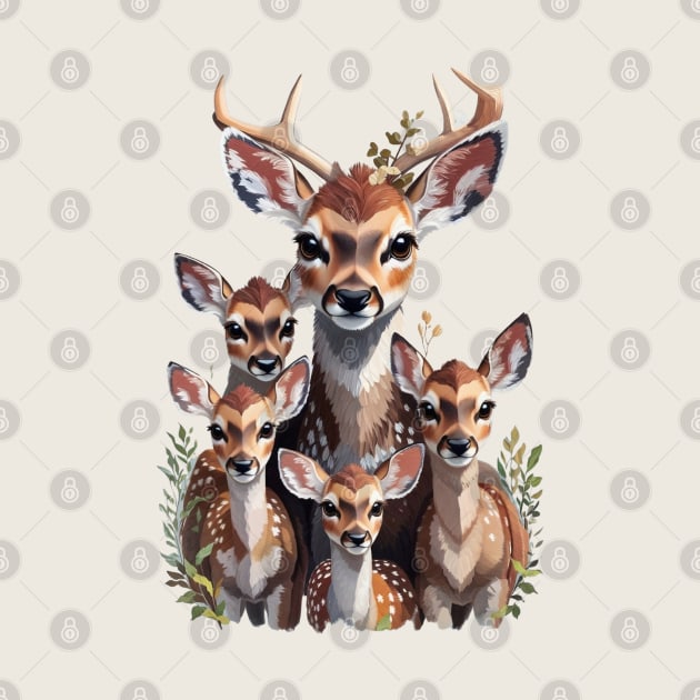 Bambi deer family by Mysooni