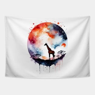 Abstract Cosmic Giraffe Tapestry