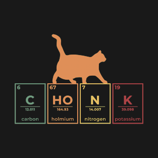 Chonk Scale Periodic Table Cat Meme Memes T-Shirt