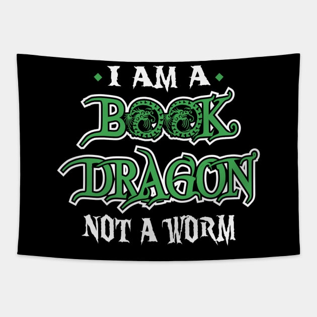 I Am A Book Dragon, Not A Worm Tapestry by SiGo