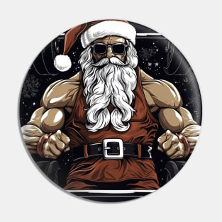 Badass Santa Claus from Gym Pin