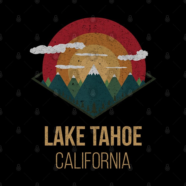 Snowboardlake Tahoe California USA Ski Winter Gift by MrTeee