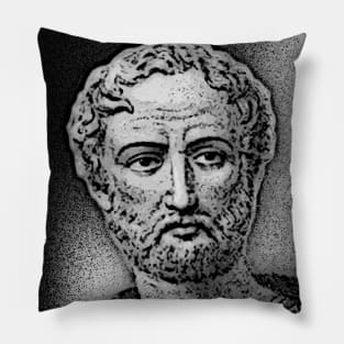 Cayo Plinio Segundo Black And White Portrait | Cayo Plinio Segundo Artwork 4 Pillow