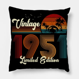 Vintage 1951 Shirt Limited Edition 69th Birthday Gift Pillow