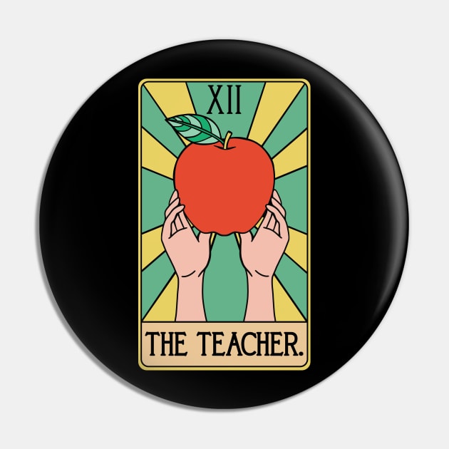 Teacher Tarot Card - Math History Latin Sped Music Art Pin by isstgeschichte