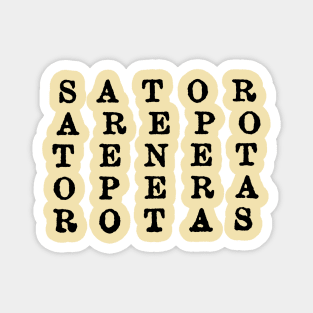 Sator Arepo Tenet Magical Square in Black Talisman Symbol Magnet