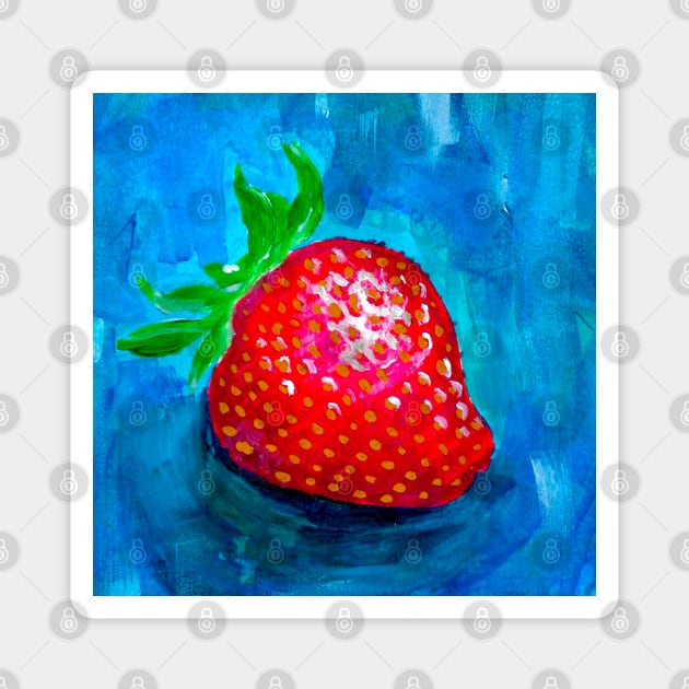 An Overworked Strawberry Magnet by Art of V. Cook