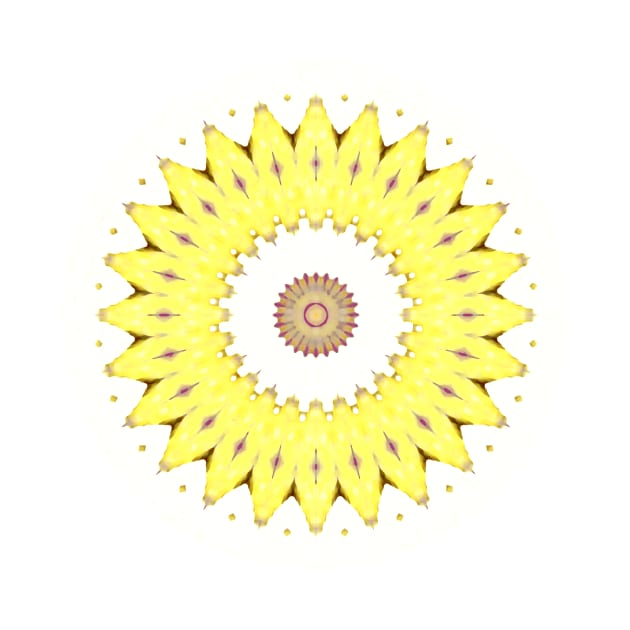 Yellow Gold Sun Kaleidoscope by SpieklyArt