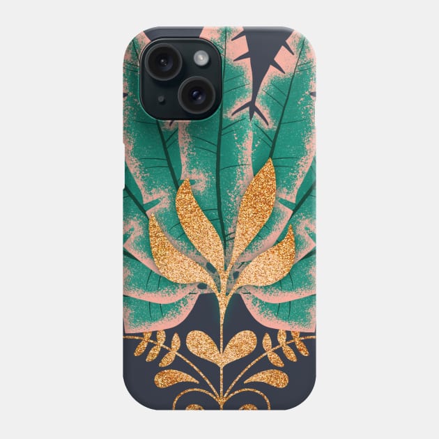 Art Deco Leaf Fan Phone Case by venglehart