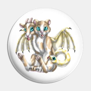 Chimera Cubs: Cream Bicolor Pin