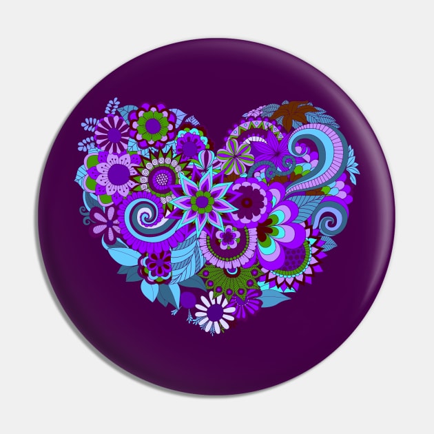 Flower Power Hippy Love Pin by AlondraHanley